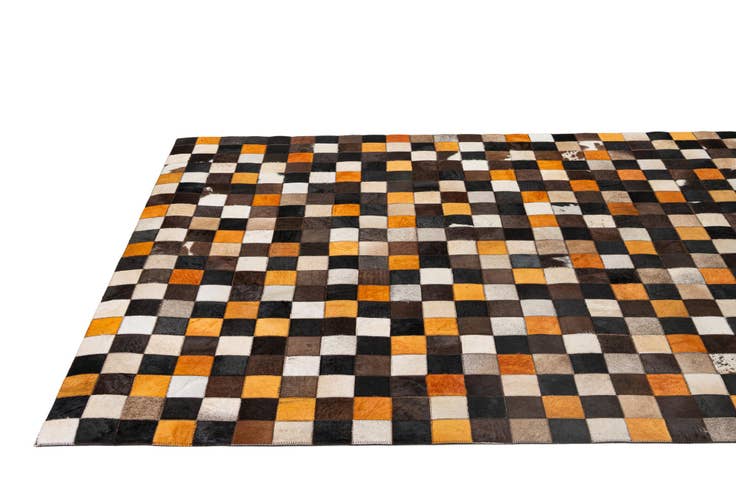 Detail image of 5' 1 x 8' Cowhide - Patchwork Rug