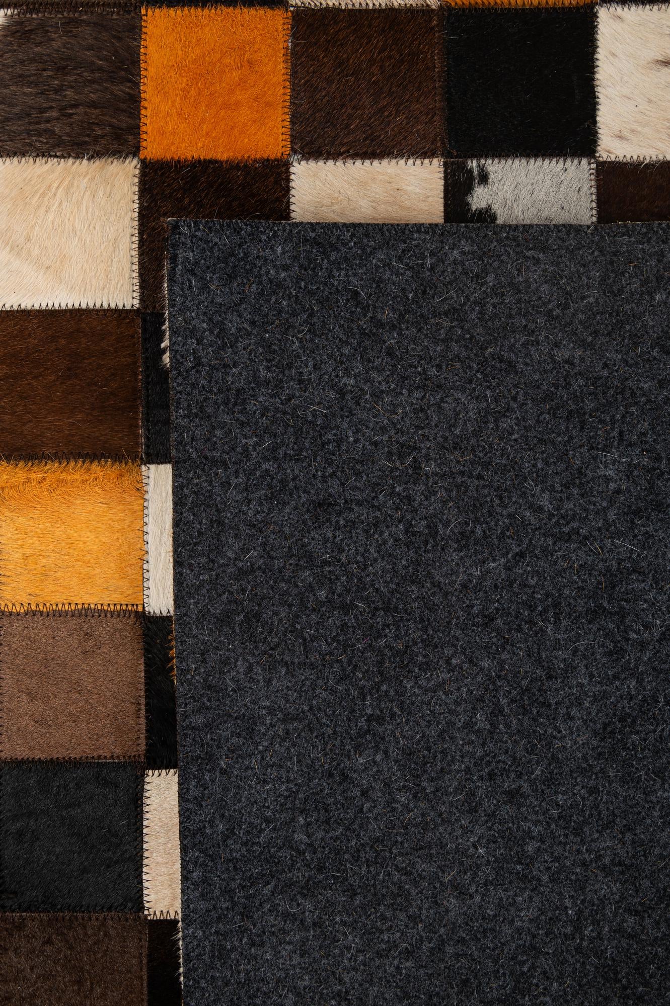 5' 1 x 8' Cowhide - Patchwork Rug