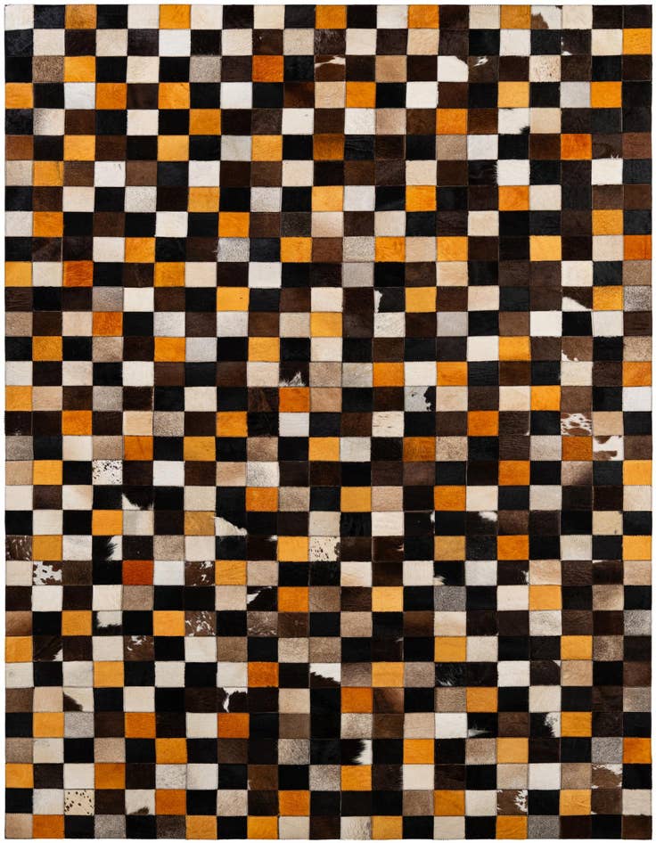 Detail image of 5' 1 x 8' Cowhide - Patchwork Rug