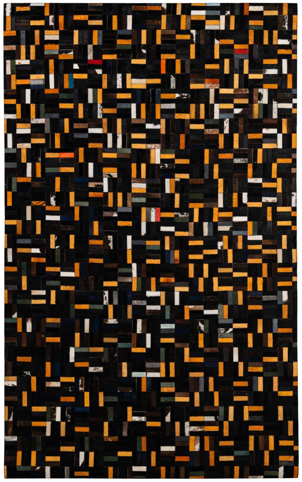 5' x 8' 1 Cowhide - Patchwork Rug