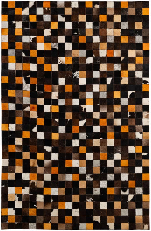 Detail image of 5' 2 x 7' 11 Cowhide - Patchwork Rug