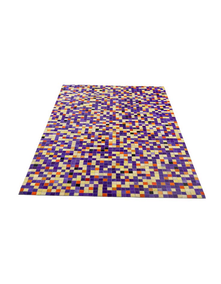 Detail image of 5' 2 x 8' Cowhide - Patchwork Rug