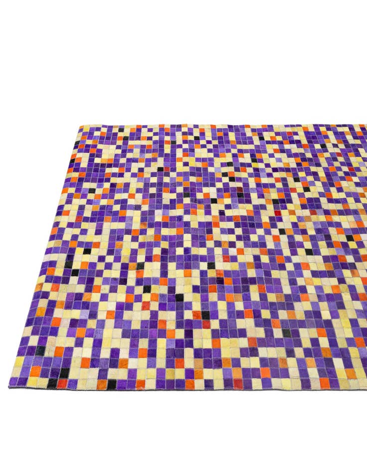 Detail image of 5' 2 x 8' Cowhide - Patchwork Rug