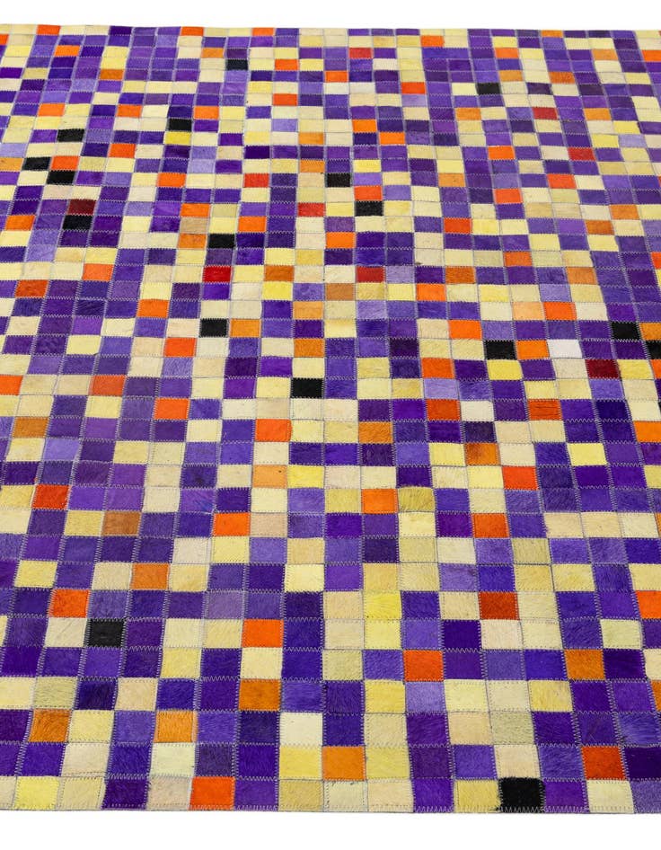 Detail image of 5' 2 x 8' Cowhide - Patchwork Rug