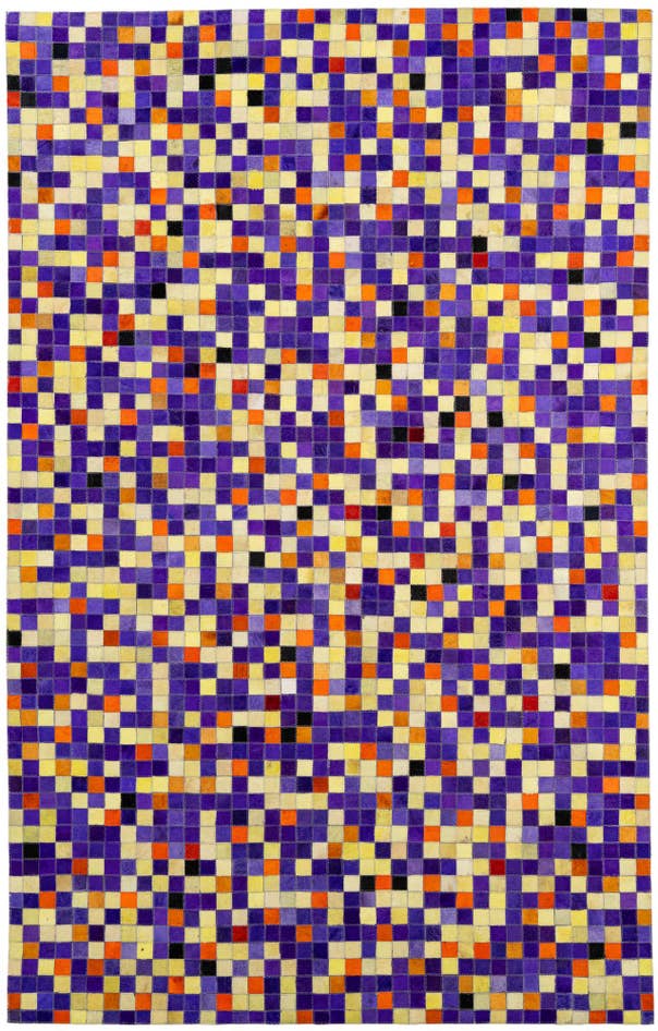 Detail image of 5' 2 x 8' Cowhide - Patchwork Rug