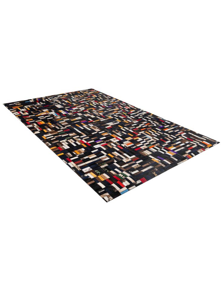 Detail image of 5' 2 x 8' Cowhide - Patchwork Rug