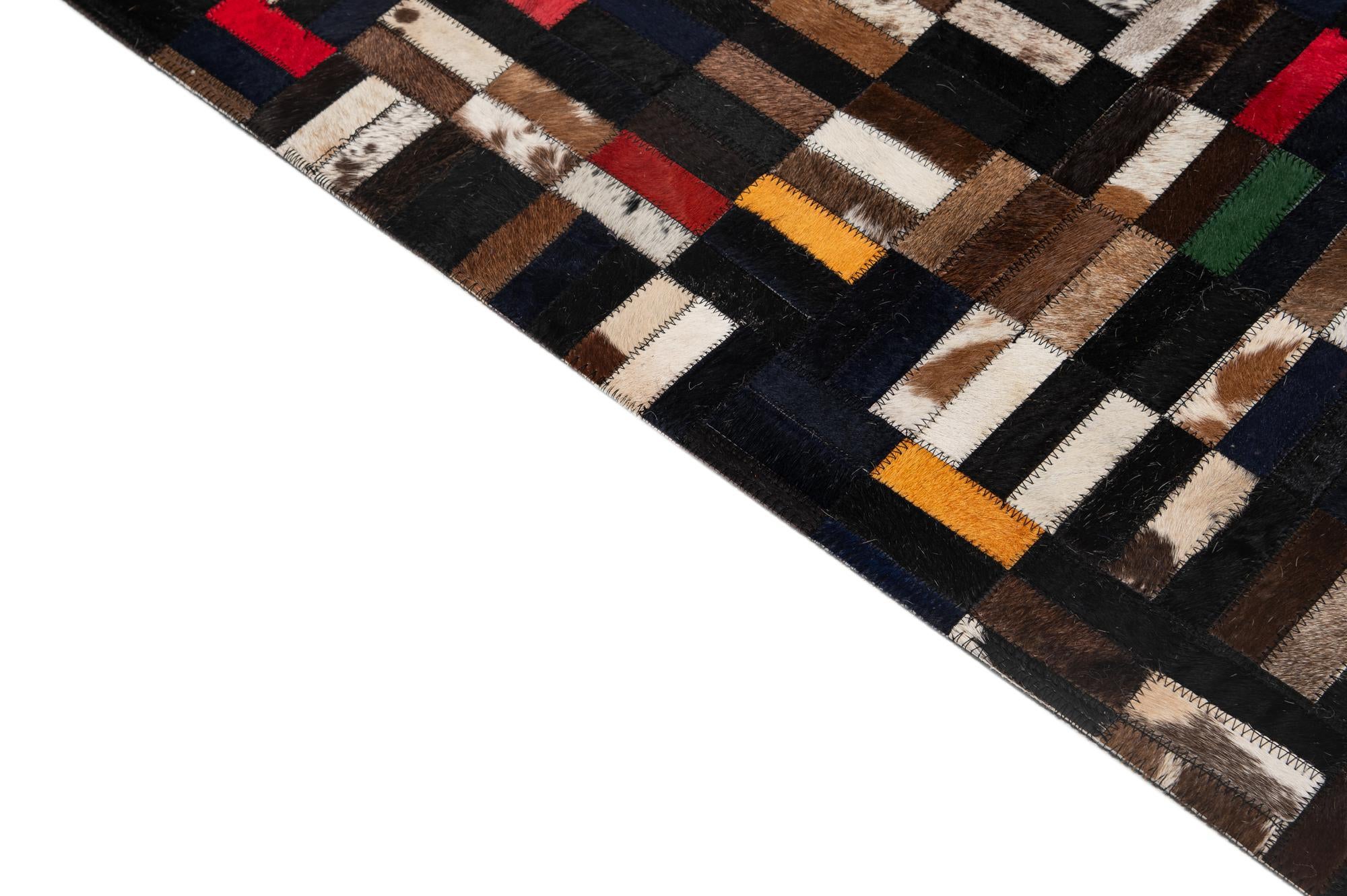 5' 2 x 8' Cowhide - Patchwork Rug