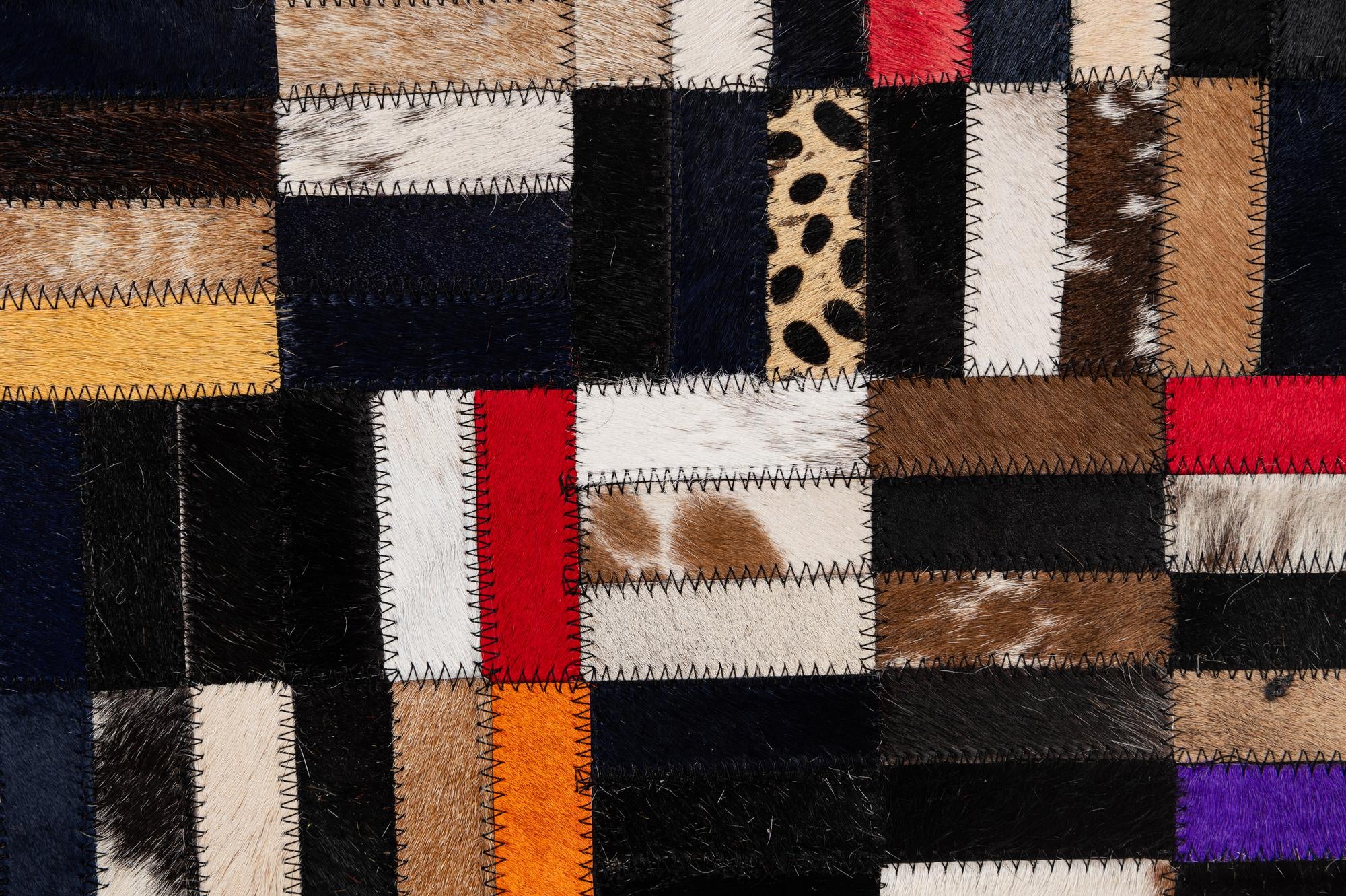 5' 2 x 8' Cowhide - Patchwork Rug