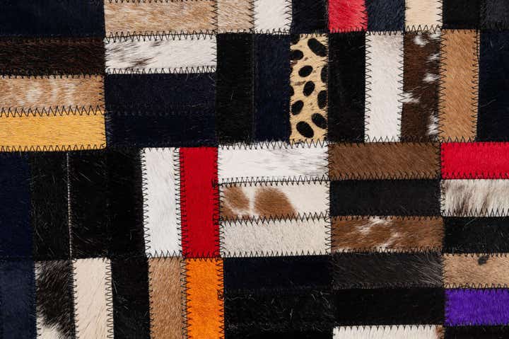 5' 2 x 8' Cowhide - Patchwork Rug