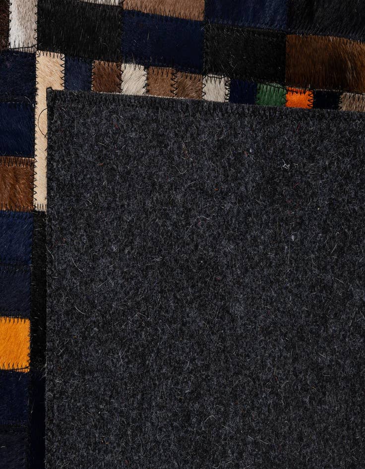 Detail image of 5' 2 x 8' Cowhide - Patchwork Rug