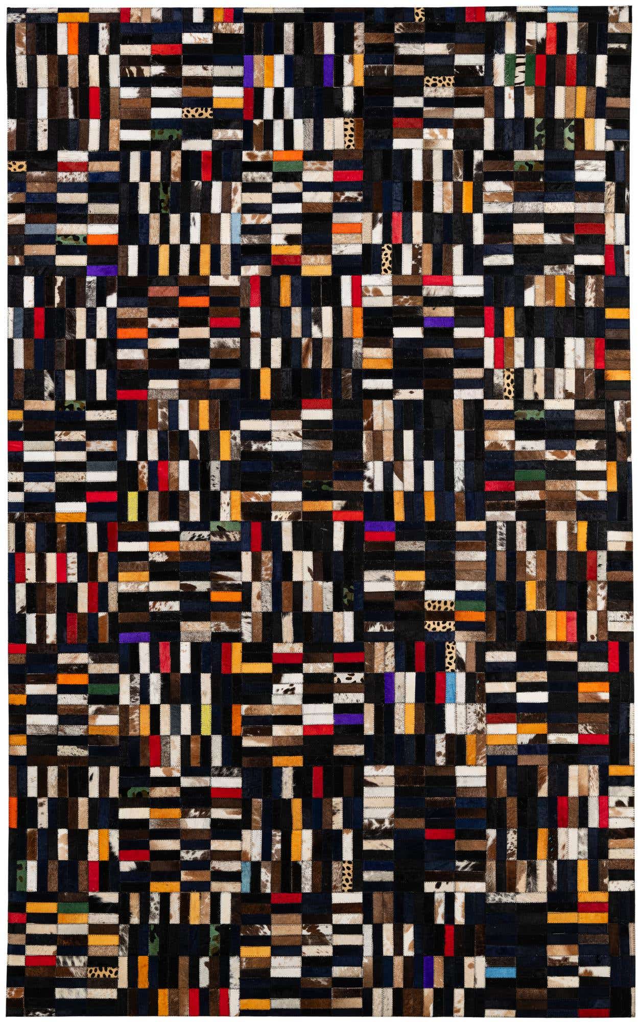 5' 2 x 8' Cowhide - Patchwork Rug