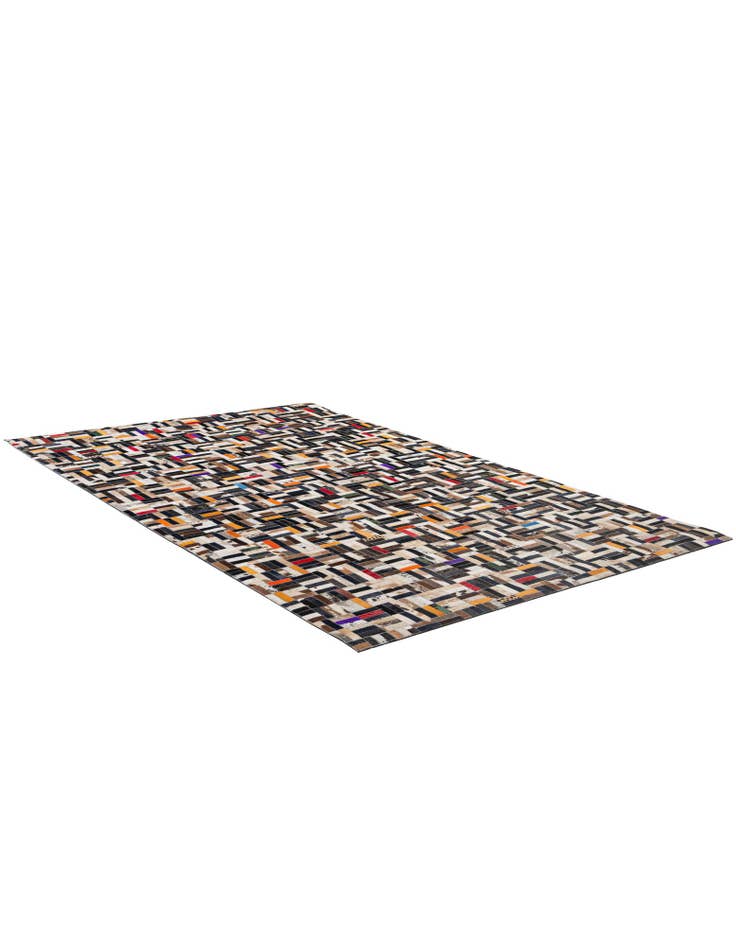 Detail image of 5' 1 x 8' Cowhide - Patchwork Rug