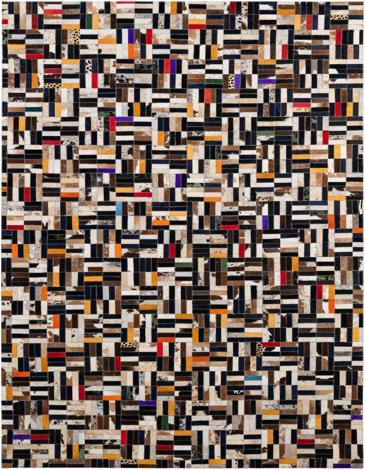 5' 1 x 8' Cowhide - Patchwork Rug