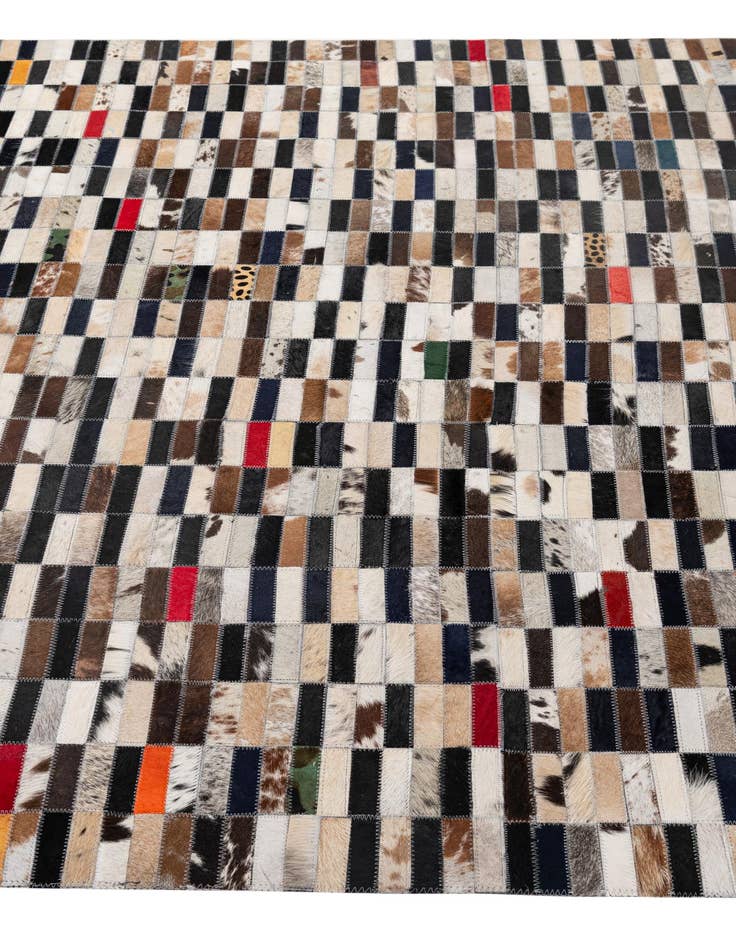Detail image of 5' x 8' Cowhide - Patchwork Rug