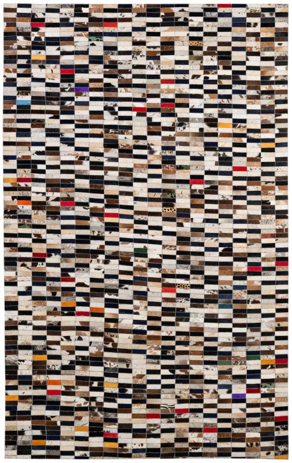 Detail image of 5' x 8' Cowhide - Patchwork Rug