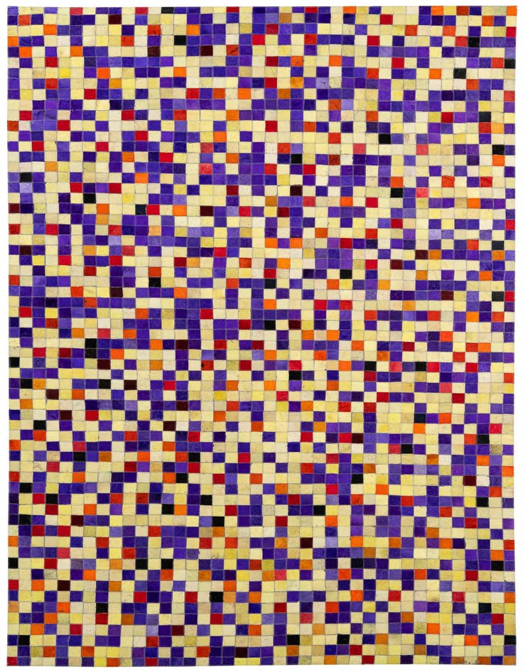 Detail image of 5' 1 x 7' 11 Cowhide - Patchwork Rug