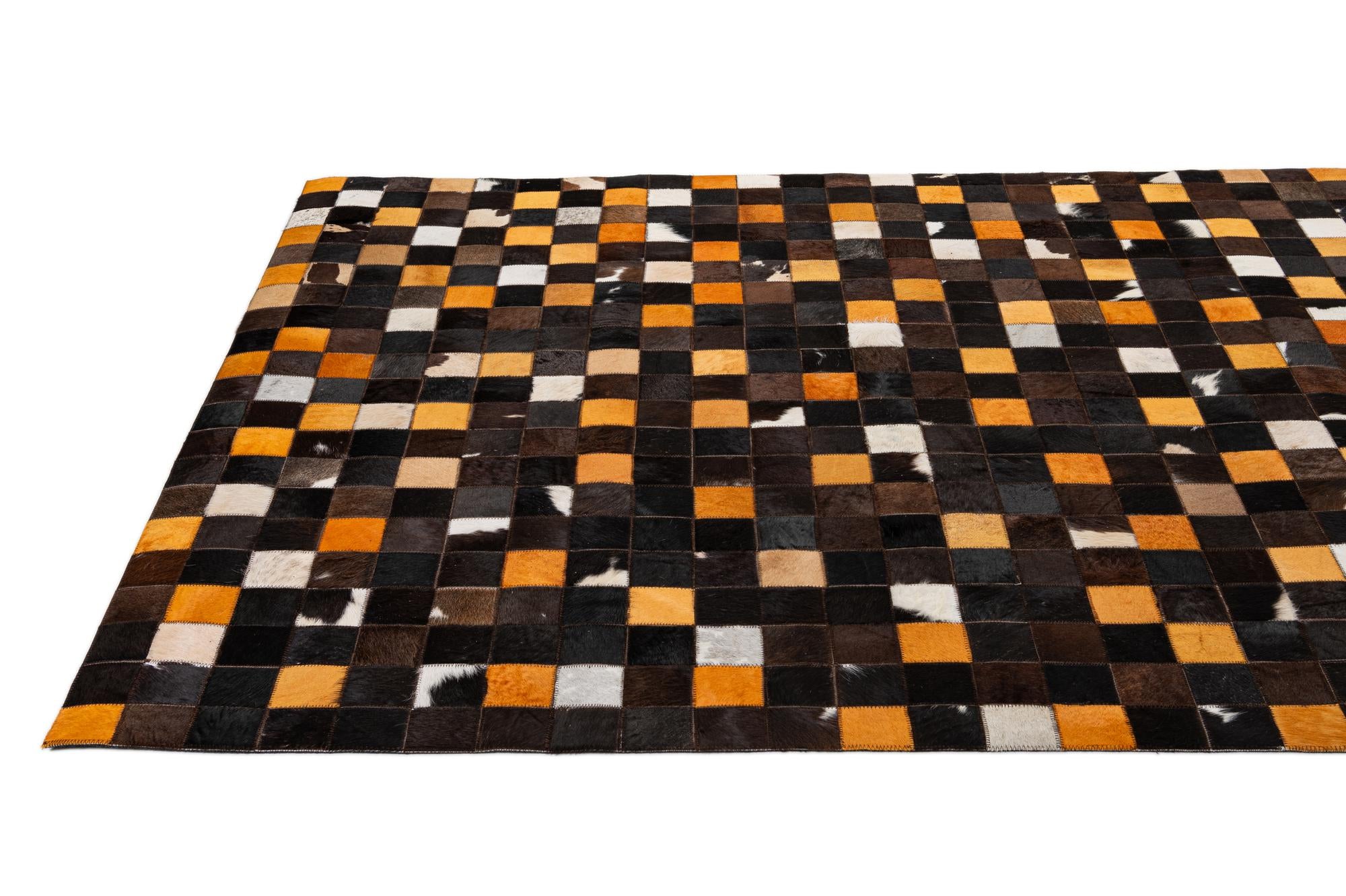 5' 2 x 8' Cowhide - Patchwork Rug