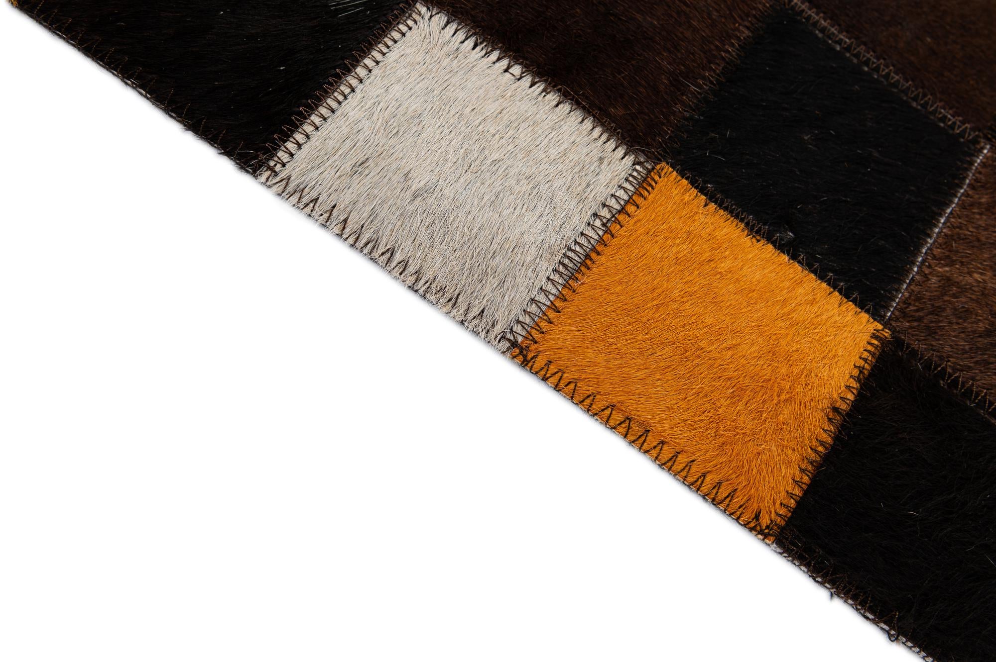 5' 2 x 8' Cowhide - Patchwork Rug