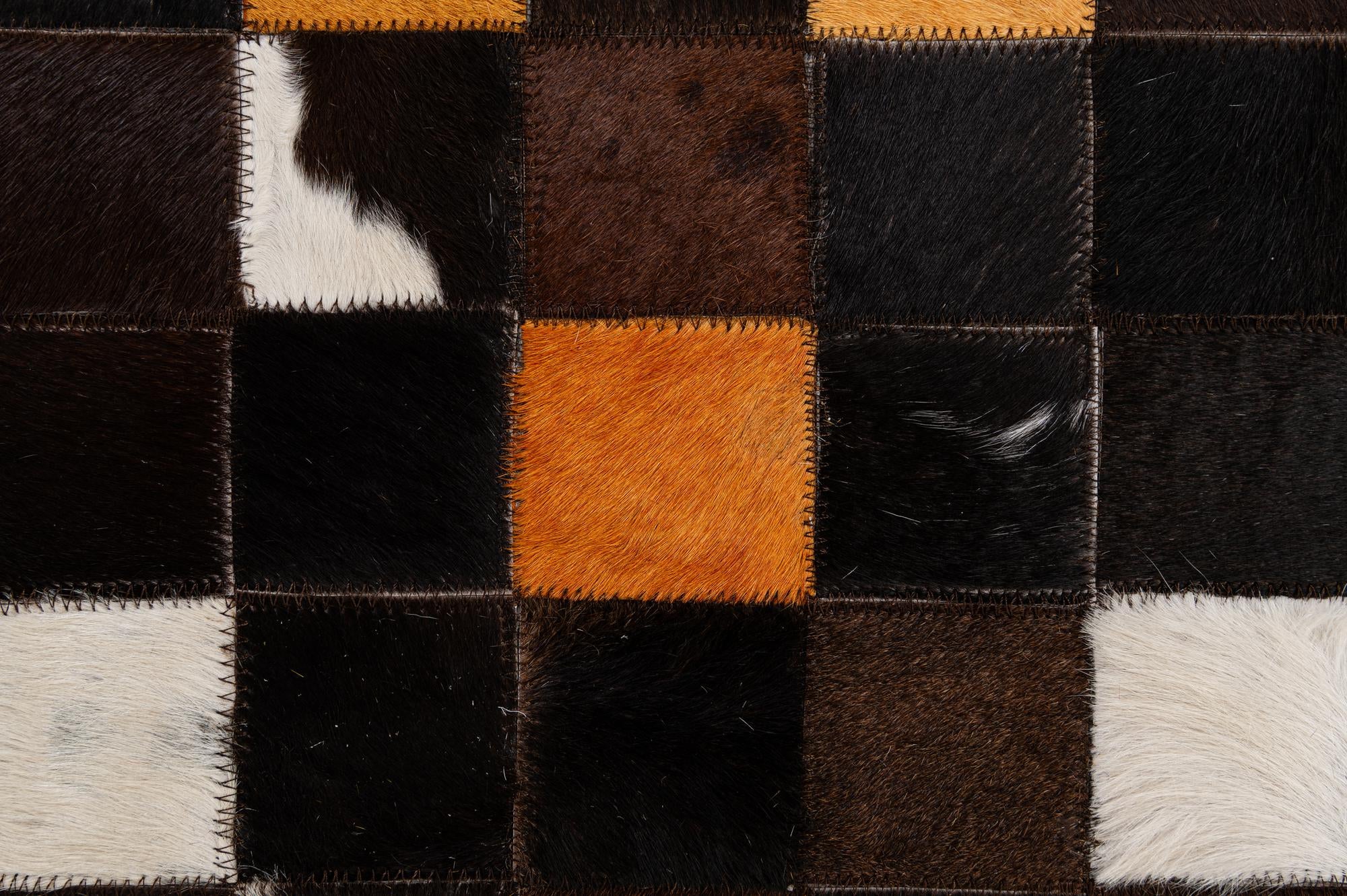 5' 2 x 8' Cowhide - Patchwork Rug