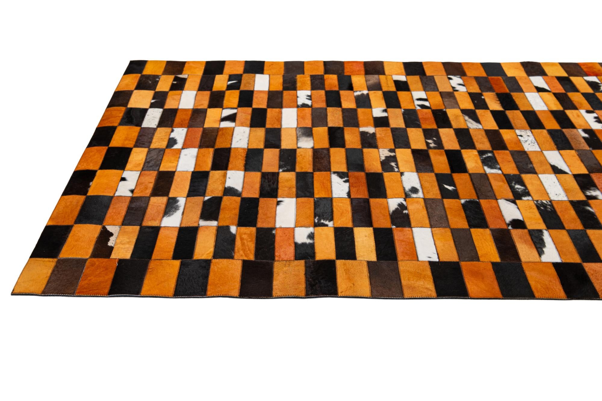 5' 1 x 7' 11 Cowhide - Patchwork Rug