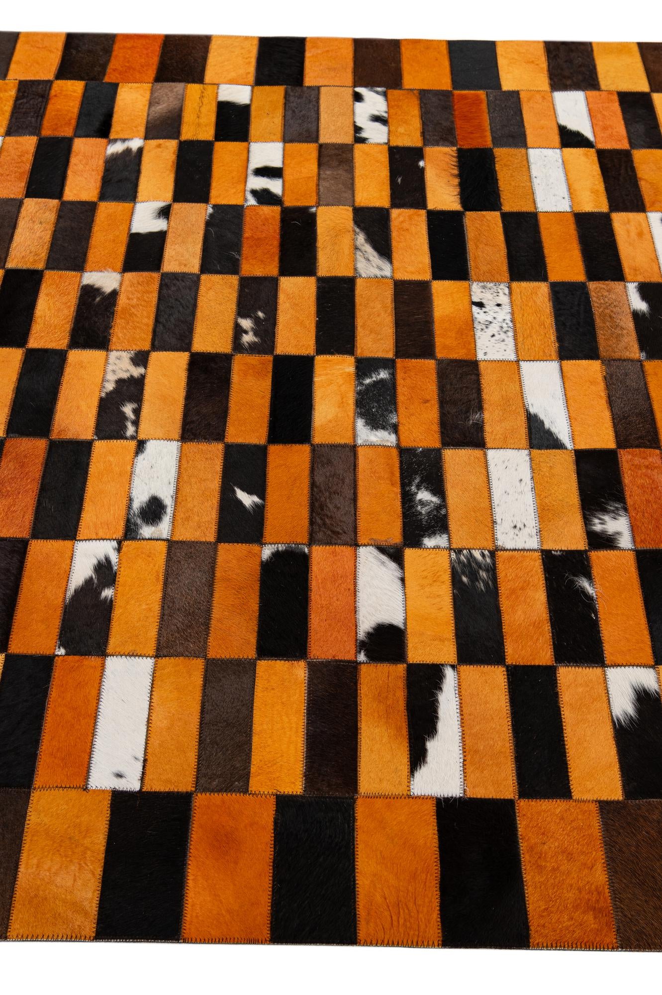 5' 1 x 7' 11 Cowhide - Patchwork Rug
