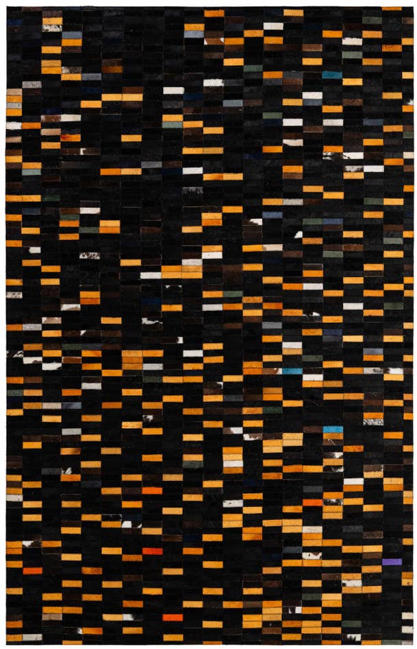 Detail image of 5' 2 x 7' 11 Cowhide - Patchwork Rug