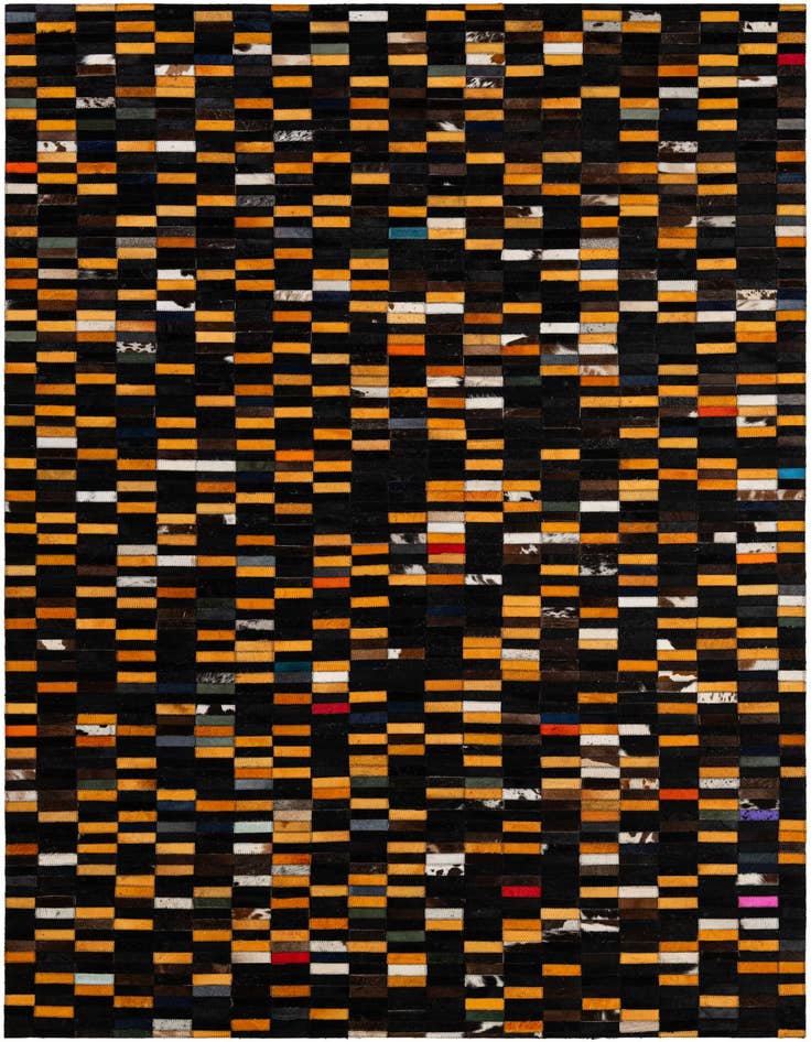 Detail image of 5' 2 x 8' Cowhide - Patchwork Rug