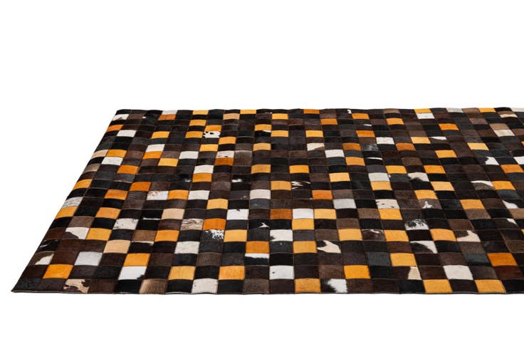 Detail image of 5' 2 x 8' Cowhide - Patchwork Rug