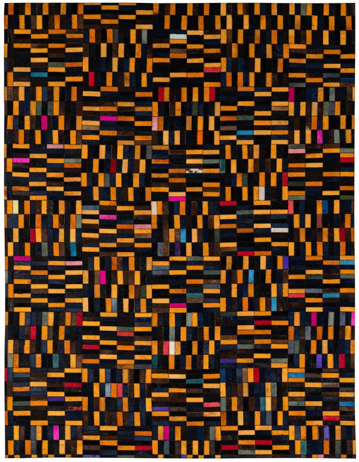 Detail image of 5' 1 x 7' 11 Cowhide - Patchwork Rug