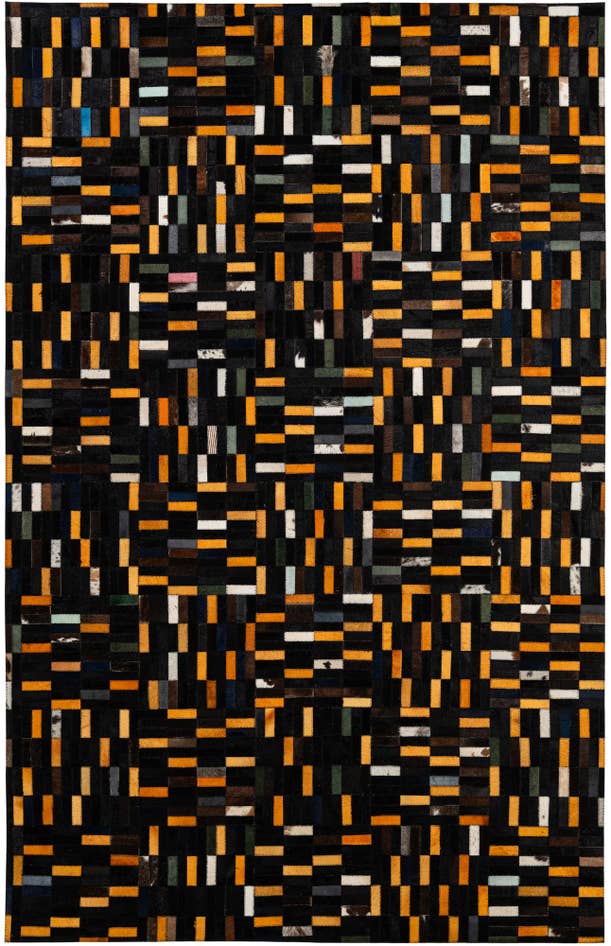 Detail image of 5' x 7' 11 Cowhide - Patchwork Rug