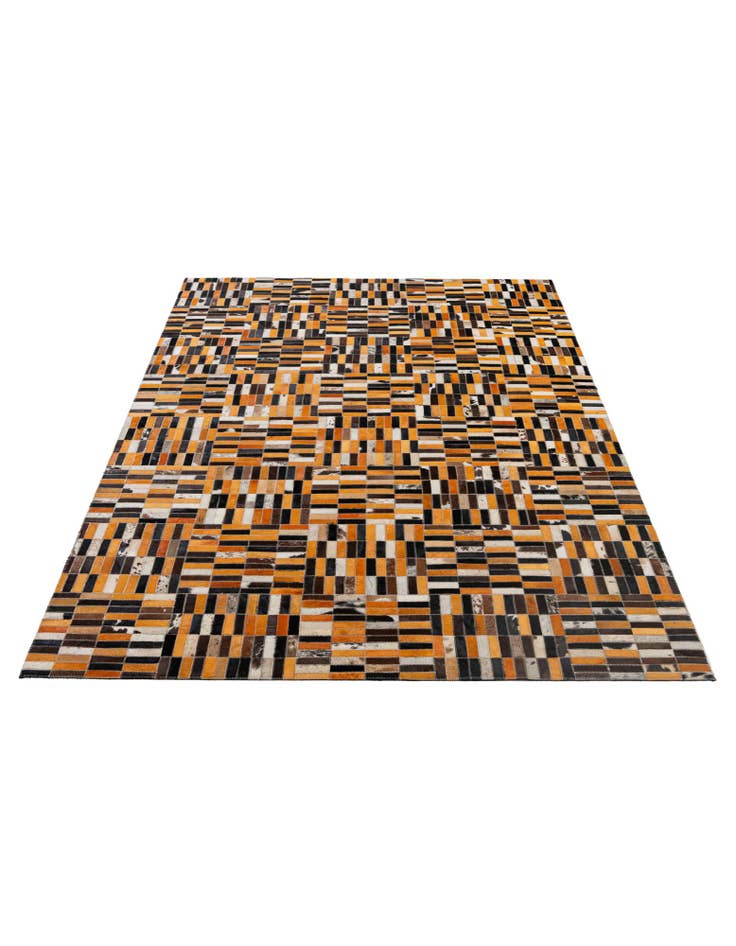 Detail image of 4' 11 x 7' 11 Cowhide - Patchwork Rug