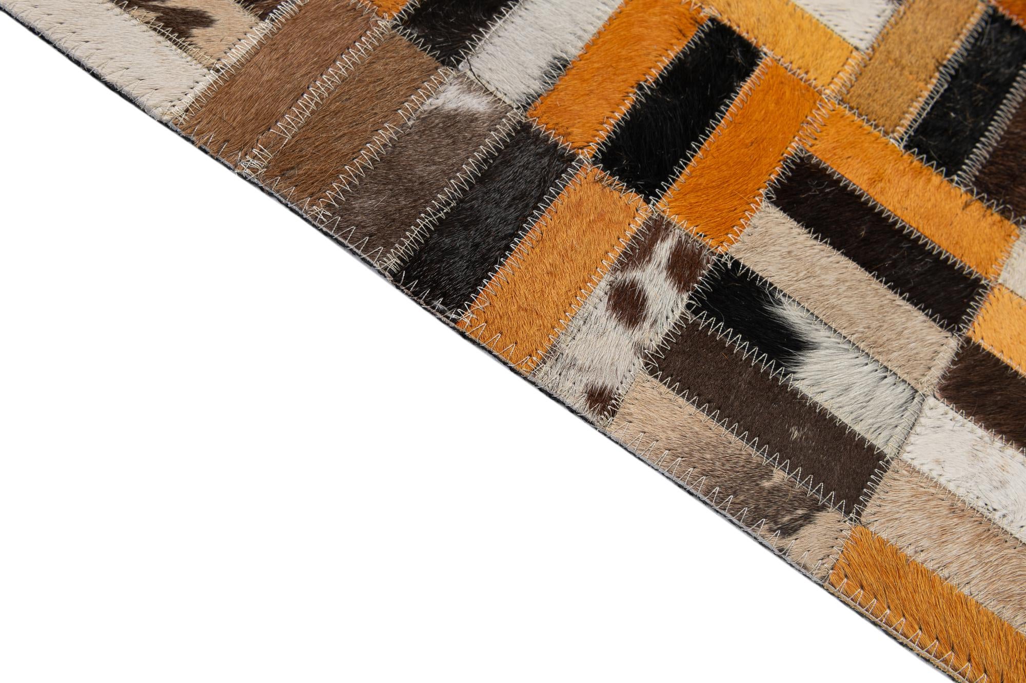 5' x 7' 11 Cowhide - Patchwork Rug