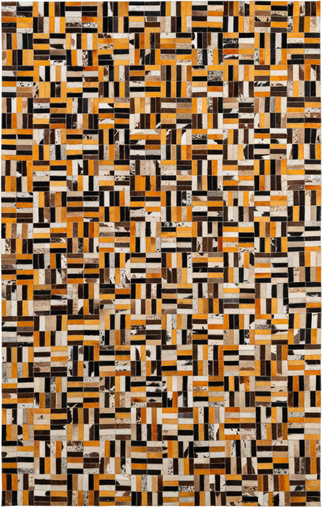 5' x 7' 11 Cowhide - Patchwork Rug