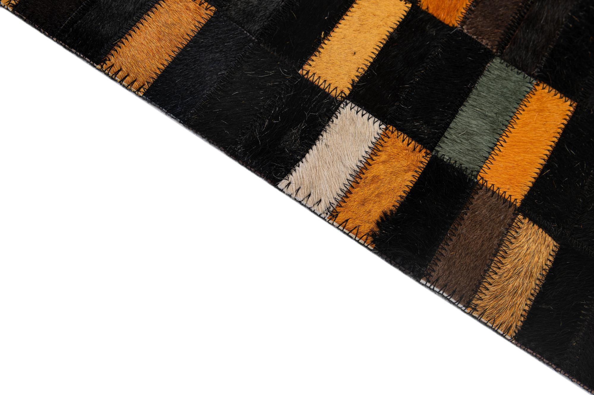 5' 2 x 8' Cowhide - Patchwork Rug