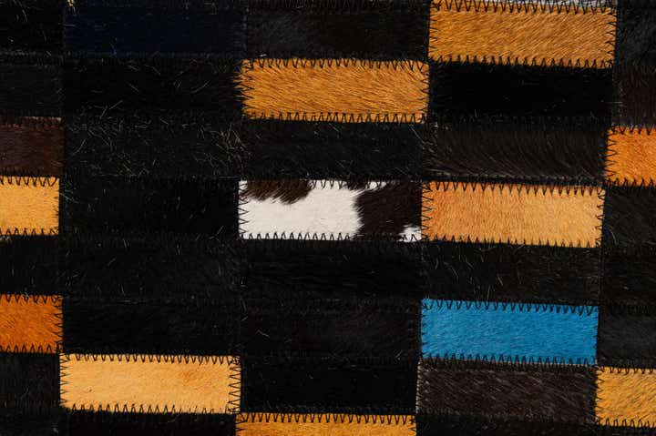 5' 2 x 8' Cowhide - Patchwork Rug