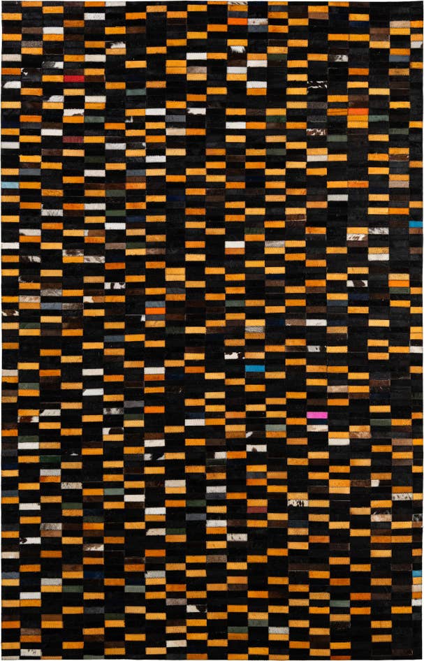 Detail image of 5' 2 x 8' Cowhide - Patchwork Rug