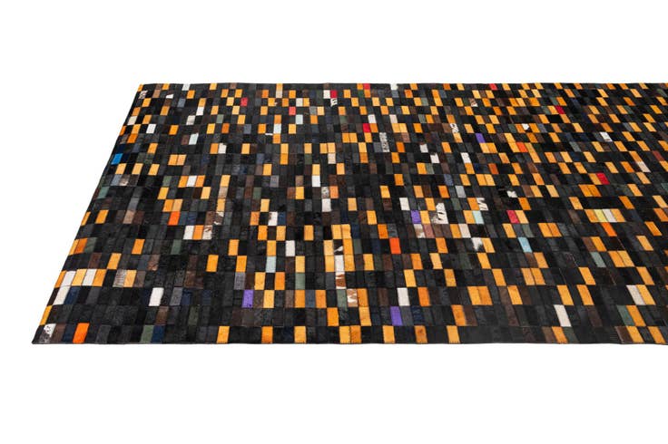 Detail image of 5' 2 x 8' Cowhide - Patchwork Rug