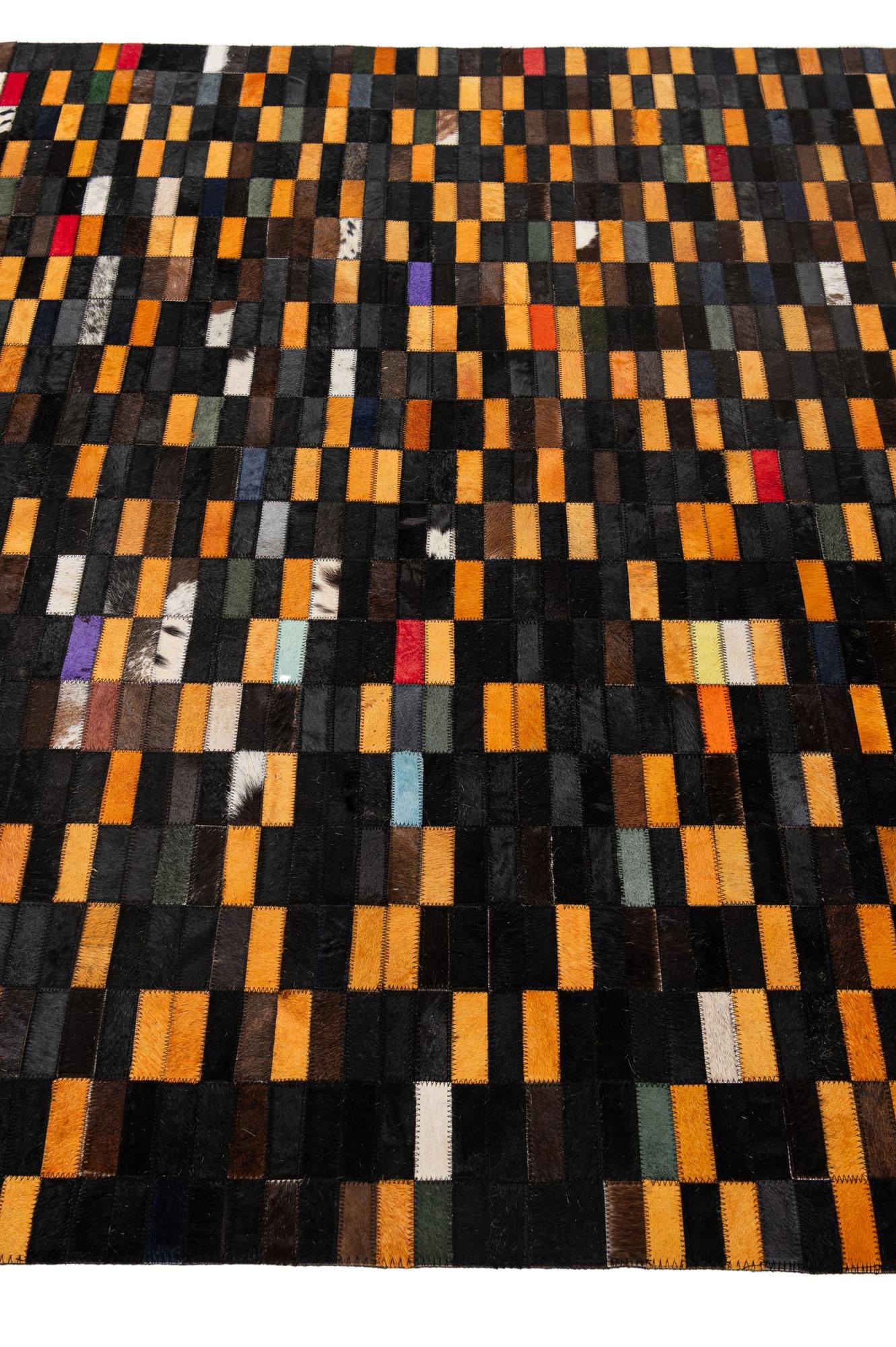 5' 2 x 8' Cowhide - Patchwork Rug
