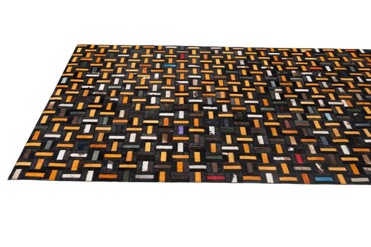 Detail image of 4' 11 x 7' 10 Cowhide - Patchwork Rug