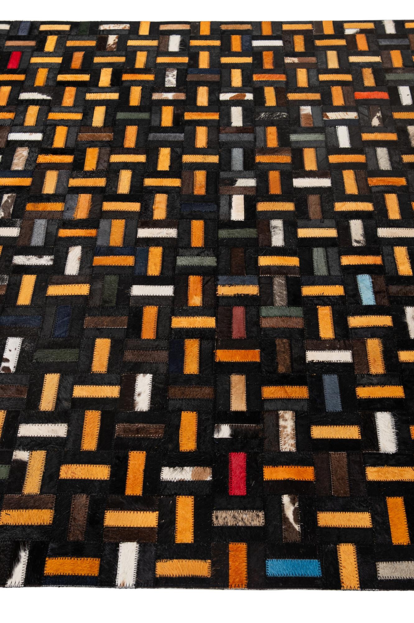 4' 11 x 7' 10 Cowhide - Patchwork Rug
