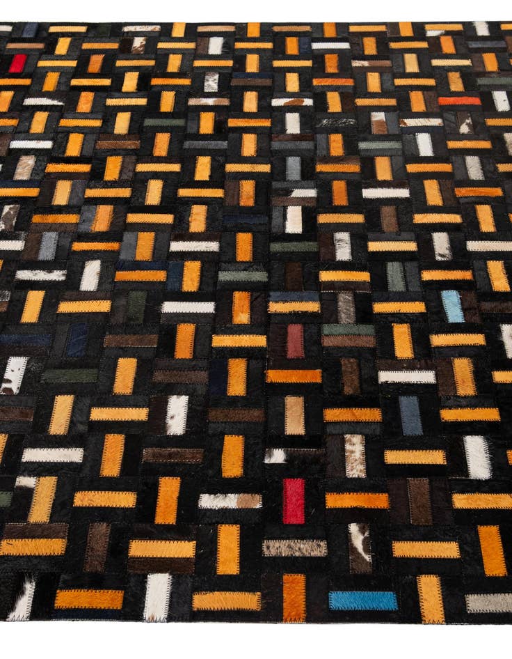 Detail image of 4' 11 x 7' 10 Cowhide - Patchwork Rug