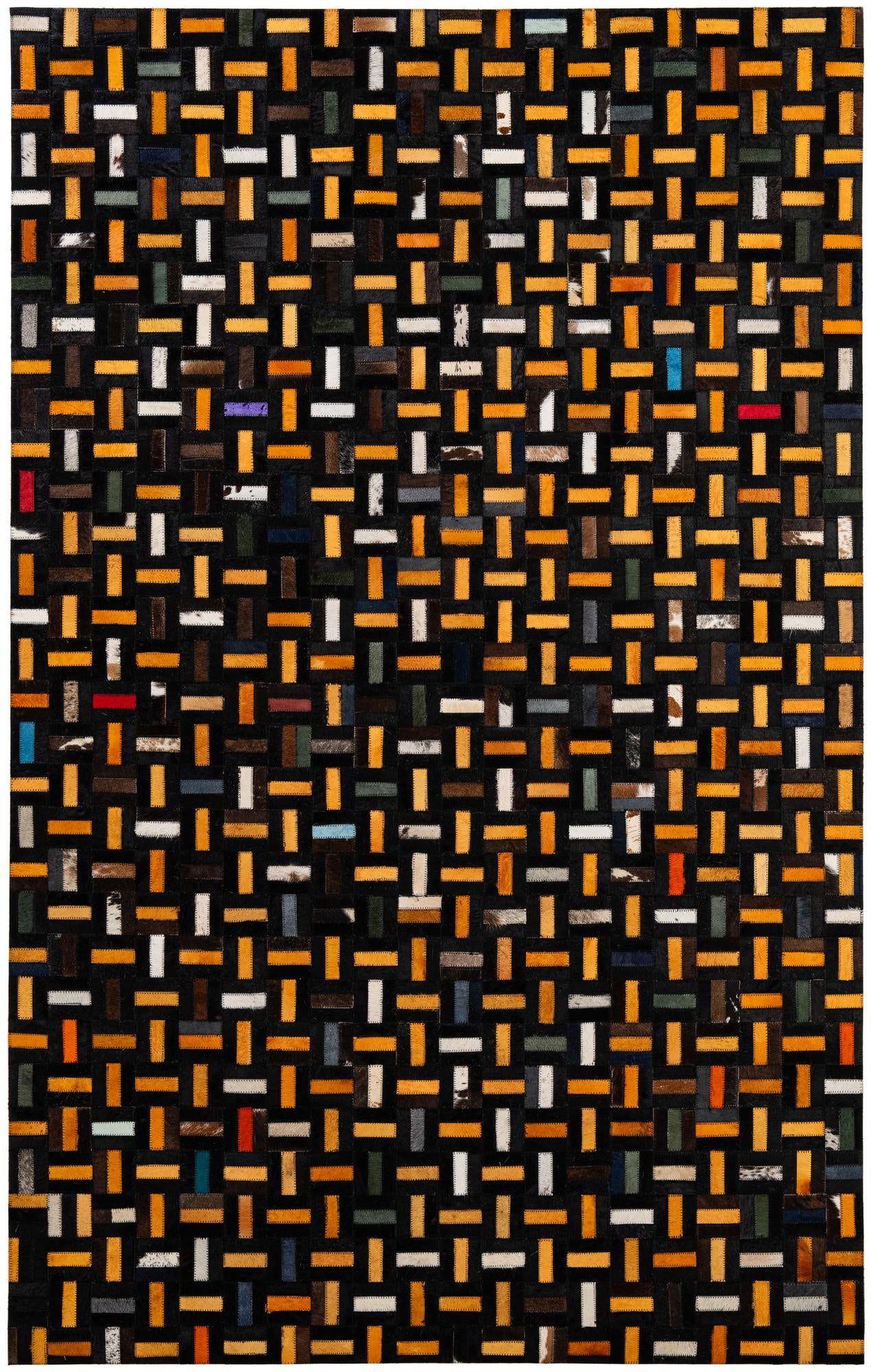 4' 11 x 7' 10 Cowhide - Patchwork Rug