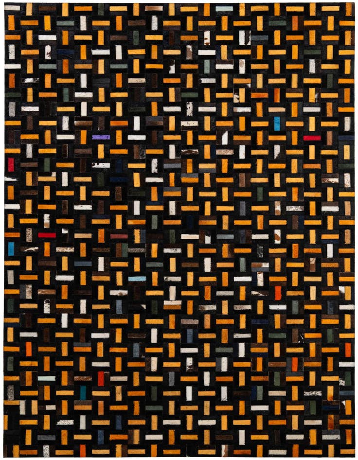 Detail image of 4' 11 x 7' 10 Cowhide - Patchwork Rug