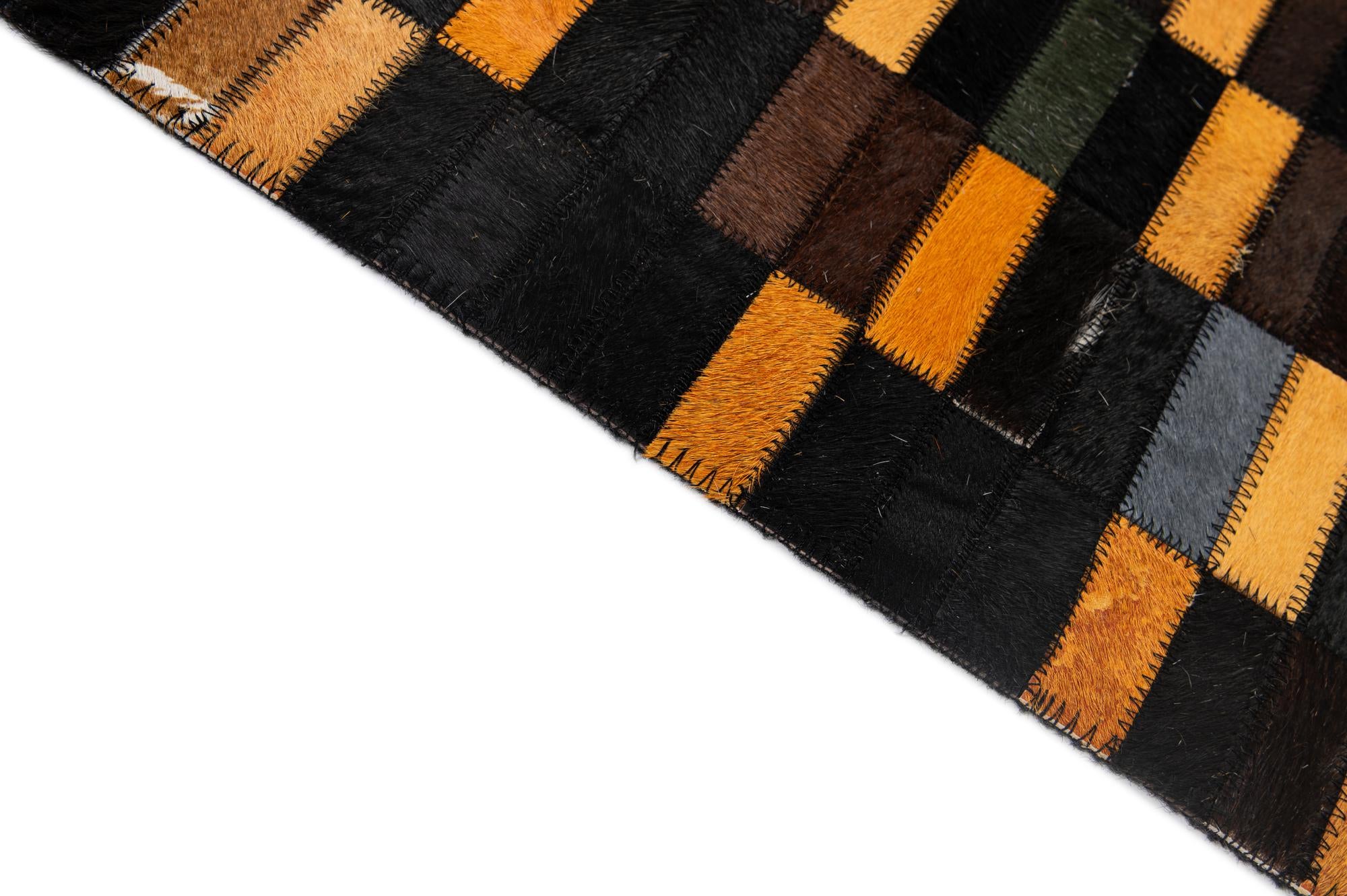 5' 2 x 8' Cowhide - Patchwork Rug