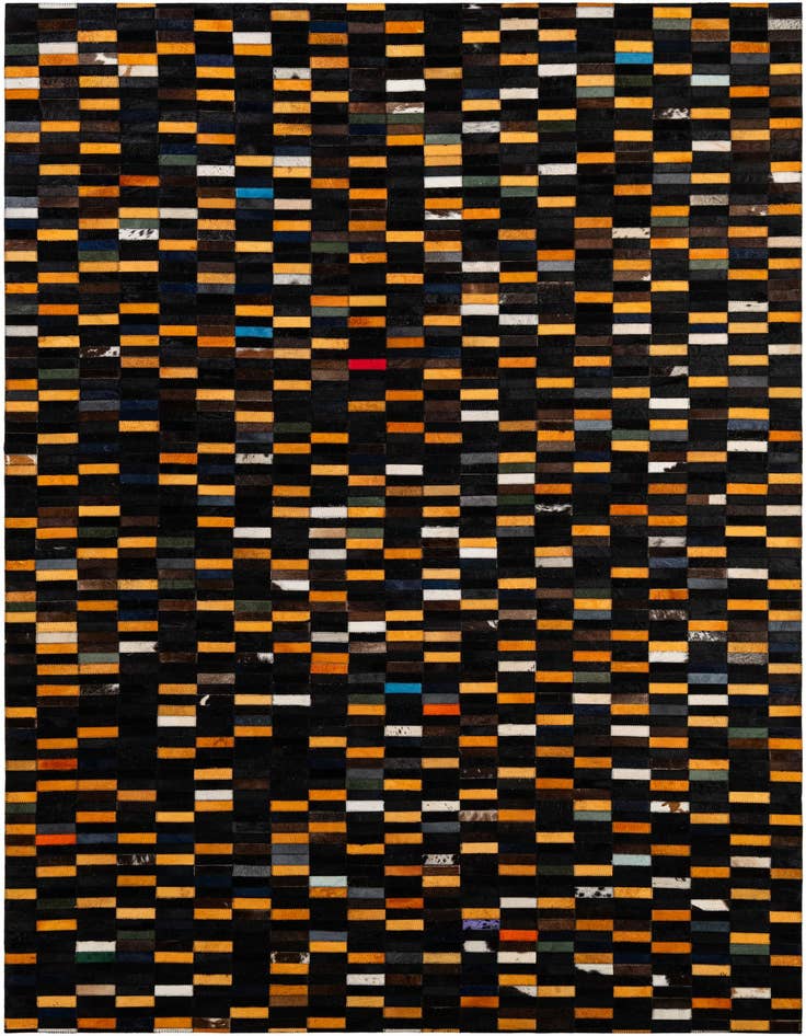 Detail image of 5' 2 x 8' Cowhide - Patchwork Rug