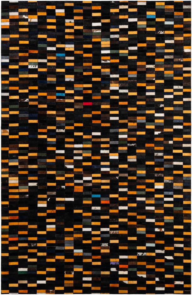 Detail image of 5' 2 x 8' Cowhide - Patchwork Rug
