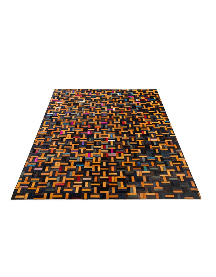 Detail image of 5' 1 x 7' 11 Cowhide - Patchwork Rug