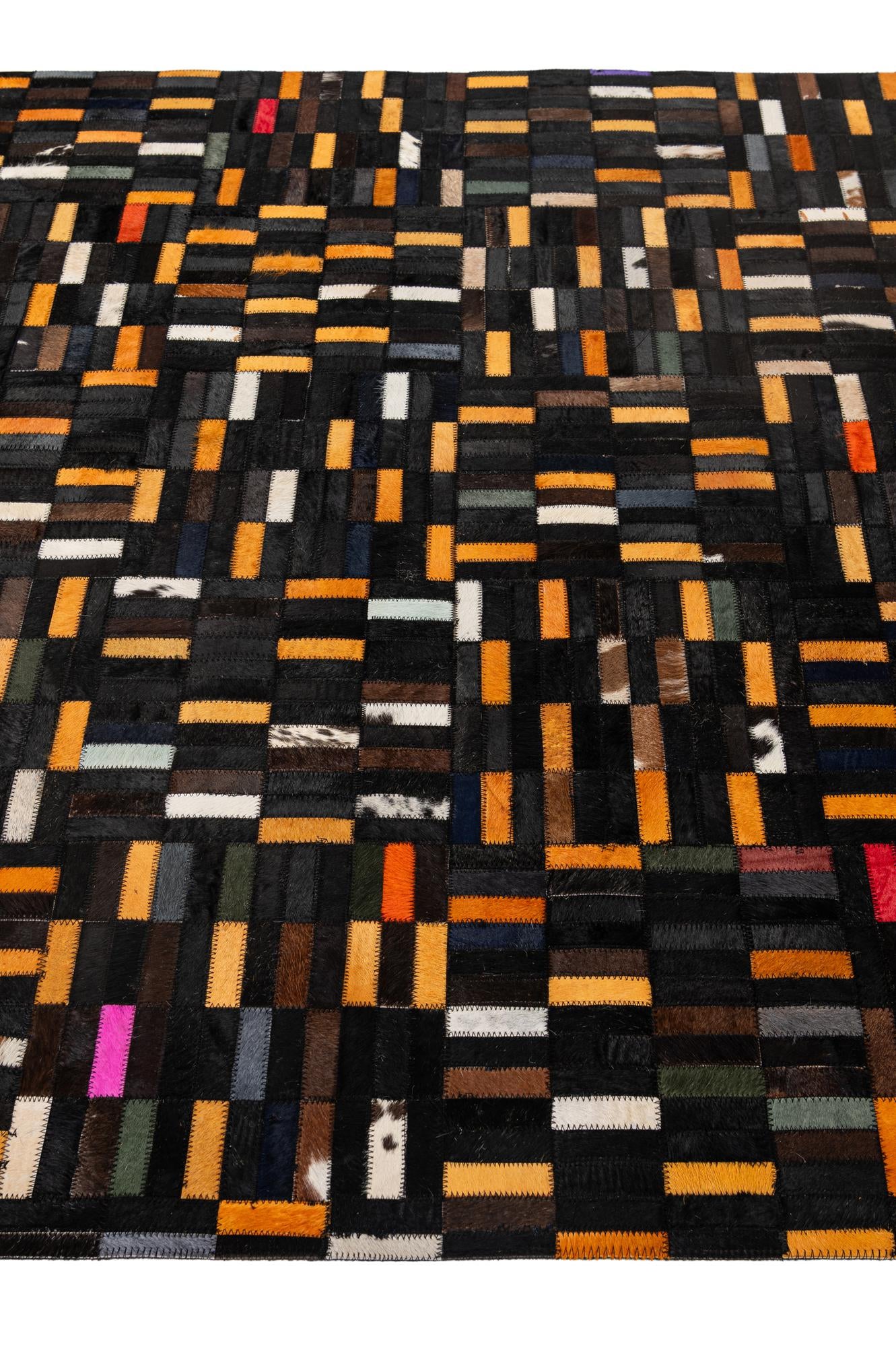 5' 2 x 7' 11 Cowhide - Patchwork Rug