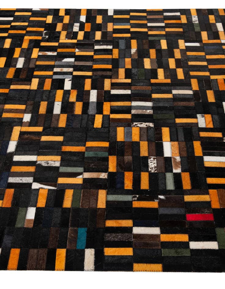 Detail image of 5' x 8' Cowhide - Patchwork Rug