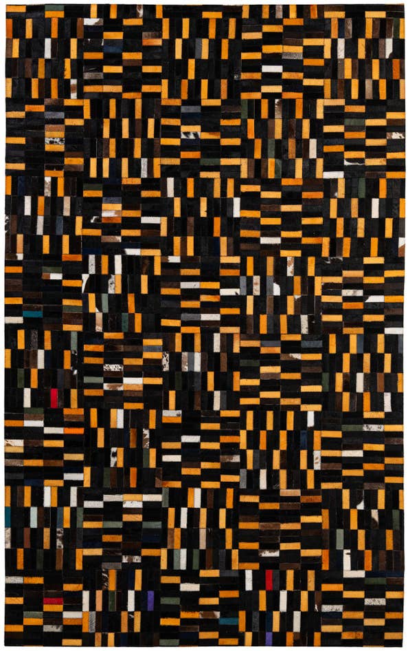 Detail image of 5' x 8' Cowhide - Patchwork Rug